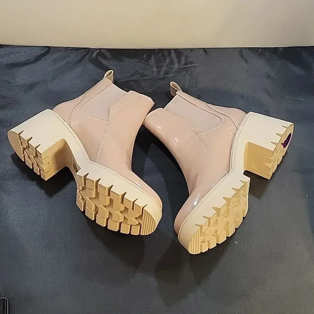 BRAND NEW DOLCE VITA CAFE PATENT HUEY LUG BOOTS